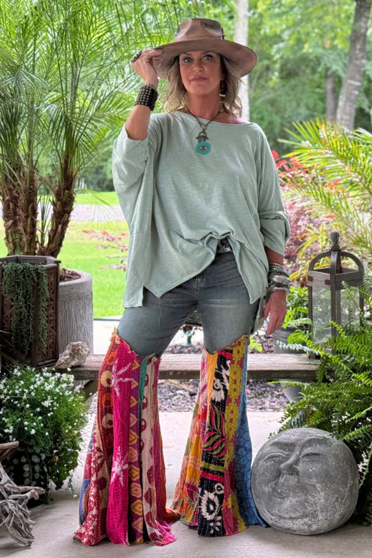 Jaded Gypsy Be Free Top - Sea Foam
