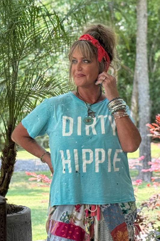 Dirty Hippie Tee - Vintage Turquoise