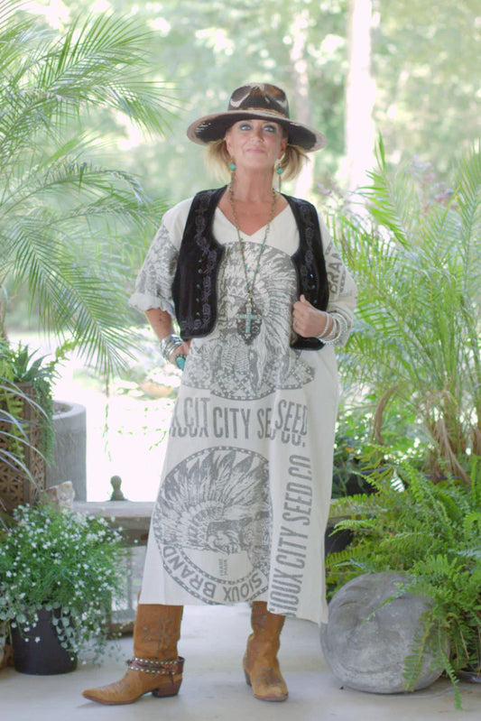 Jaded Gypsy Weekend Mercantile Long Sleeve Dress - Sioux City