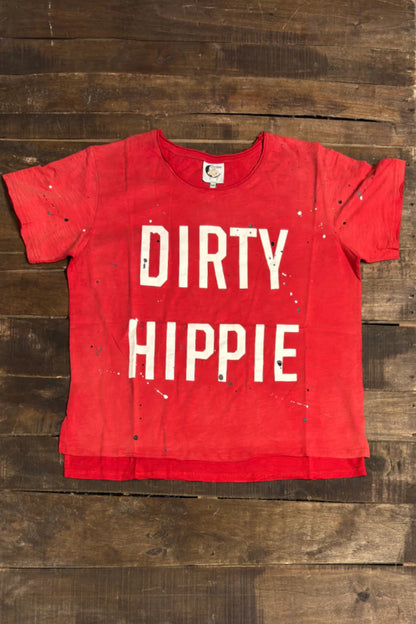 Dirty Hippie Tee - Vintage Scarlet