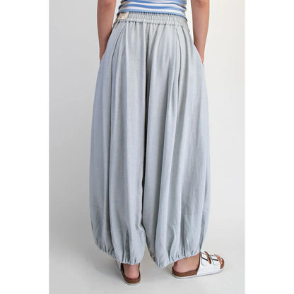 Powder Blue Moonflower Balloon Pants