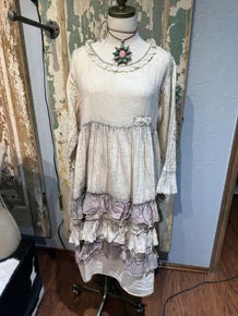 Vintage Multiple Ruffle Dress