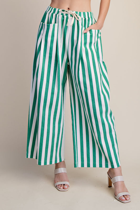 Green Stripe Pants