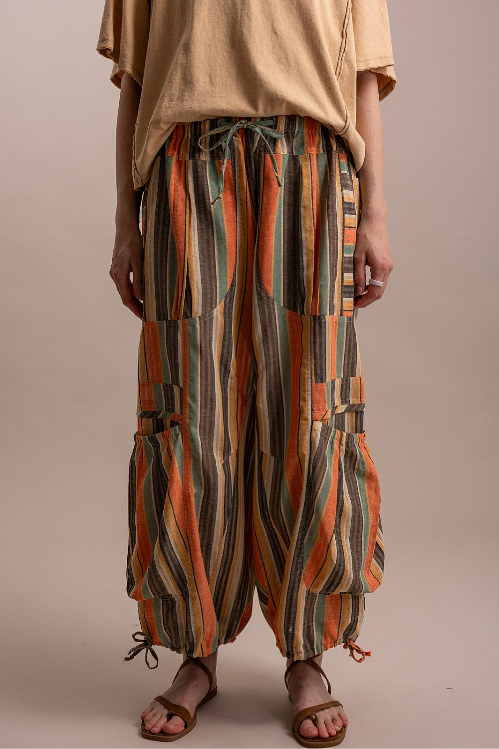 Blue Velvet Sunset Striped Pants