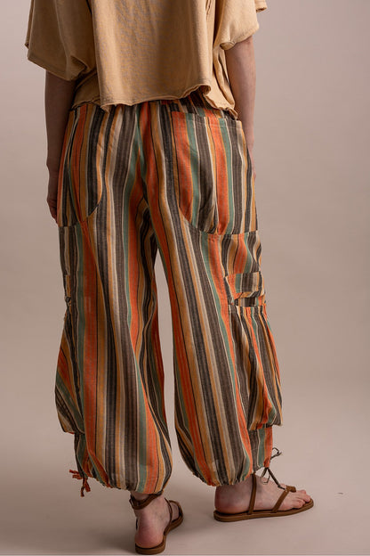 Blue Velvet Sunset Striped Pants