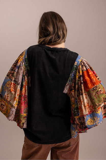 BlueVelvet Courage Dear Heart Graphic Poncho Top