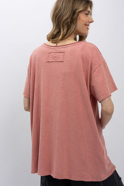 Blue Velvet Chief Short Sleeve T-Shirt Coral