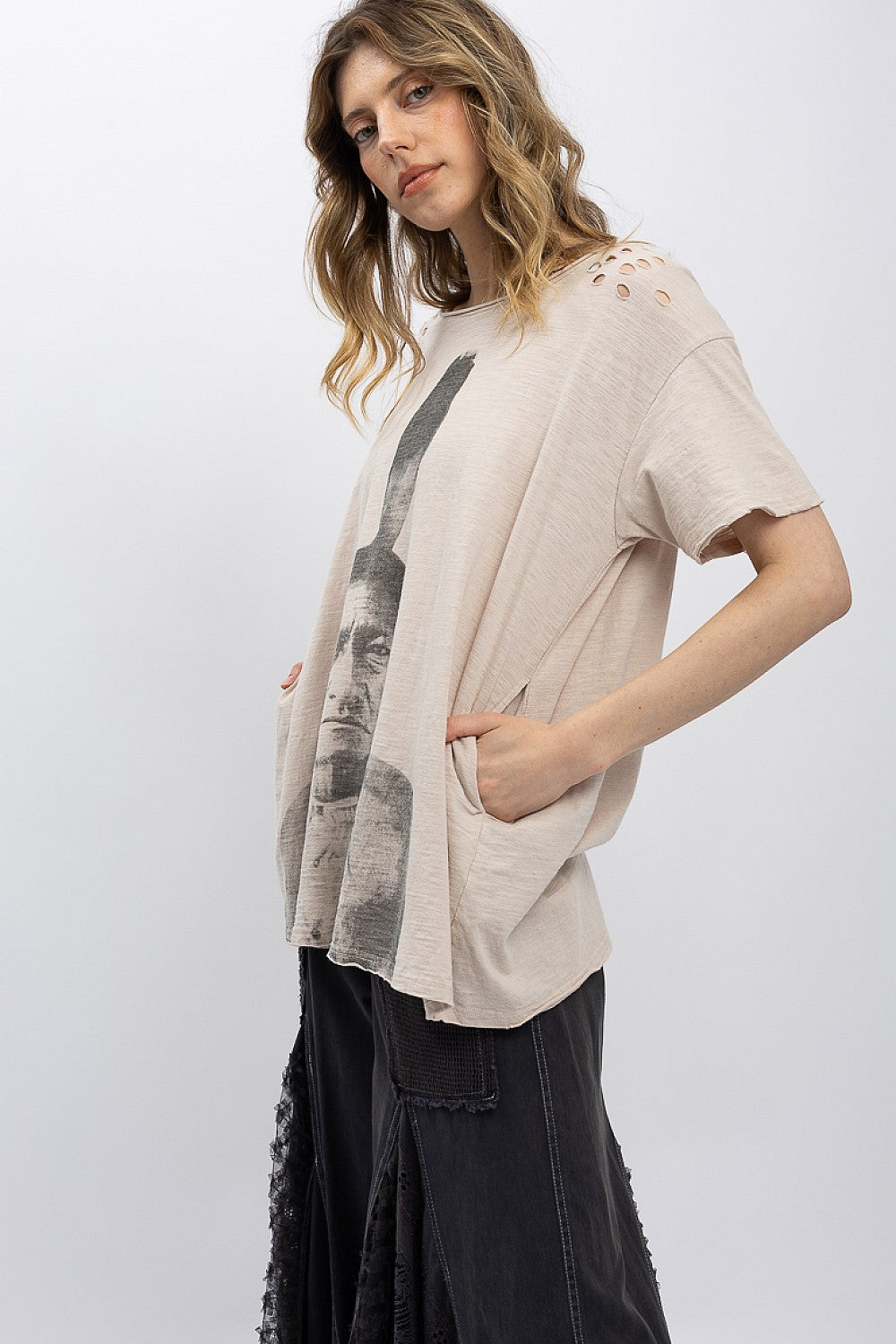 Blue Velvet Oatmeal Indian Tee