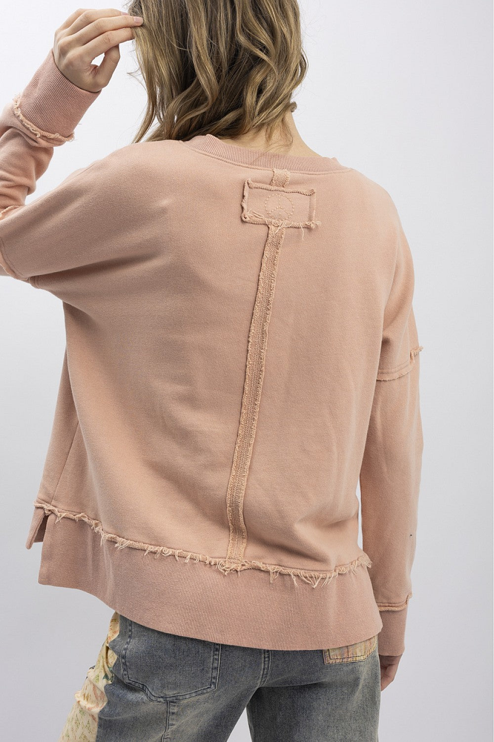 BlueVelvet Pink Native American Print Sweatshirt