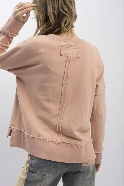 BlueVelvet Pink Native American Print Sweatshirt