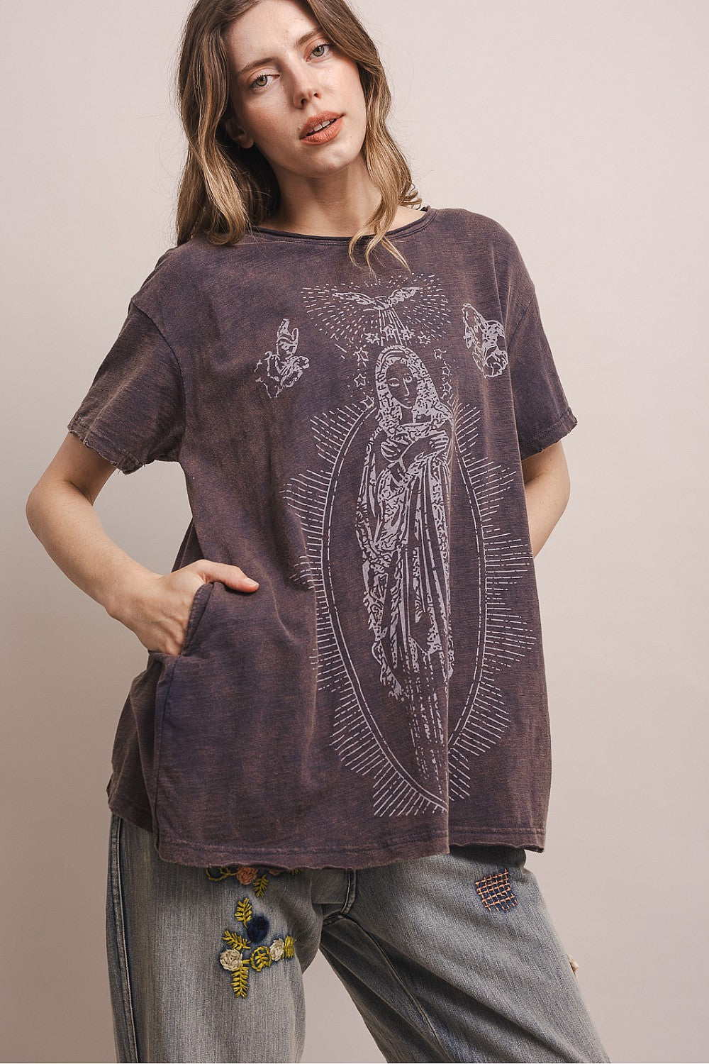 Blue Velvet Faded Navy Mary Top