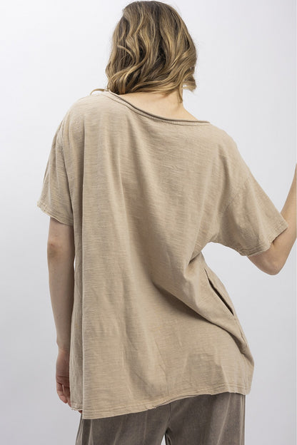 Blue Velvet Taupe Mary Top