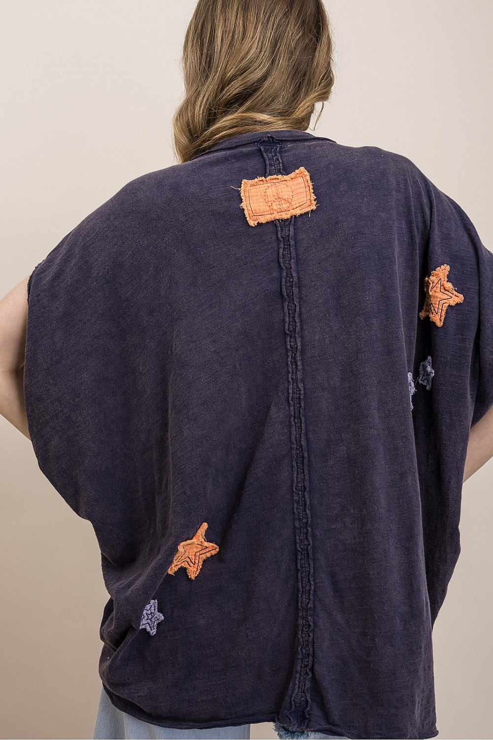 Blue Velvet Navy Star Child Top