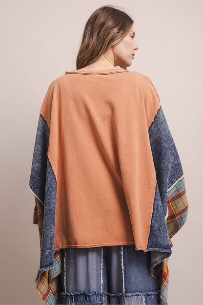 Blue Velvet Coral Denim LOVE Top