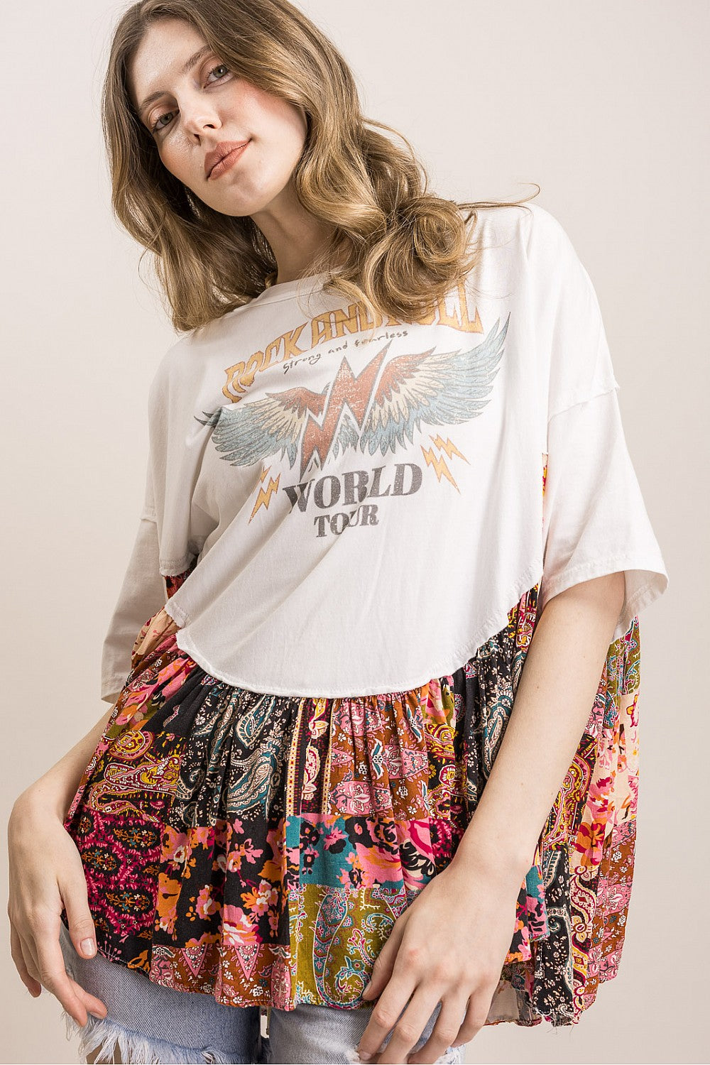 BlueVelvet Rock and Roll Poncho Top