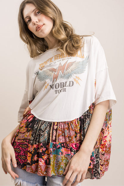 BlueVelvet Rock and Roll Poncho Top