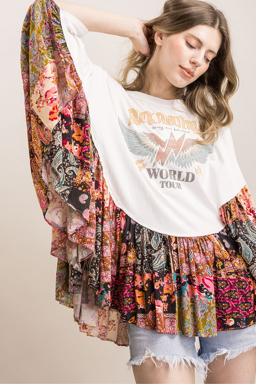BlueVelvet Rock and Roll Poncho Top