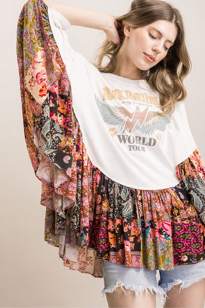 BlueVelvet Rock and Roll Poncho Top