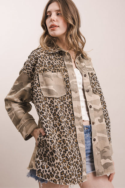 BlueVelvet Leopard Camo Native American Jacket