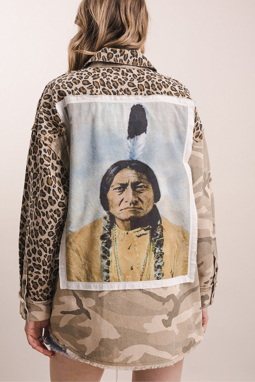 BlueVelvet Leopard Camo Native American Jacket