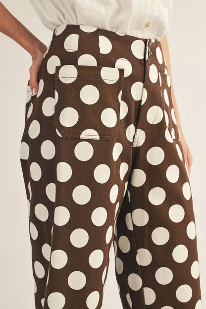 Brown Polka Dot Pants