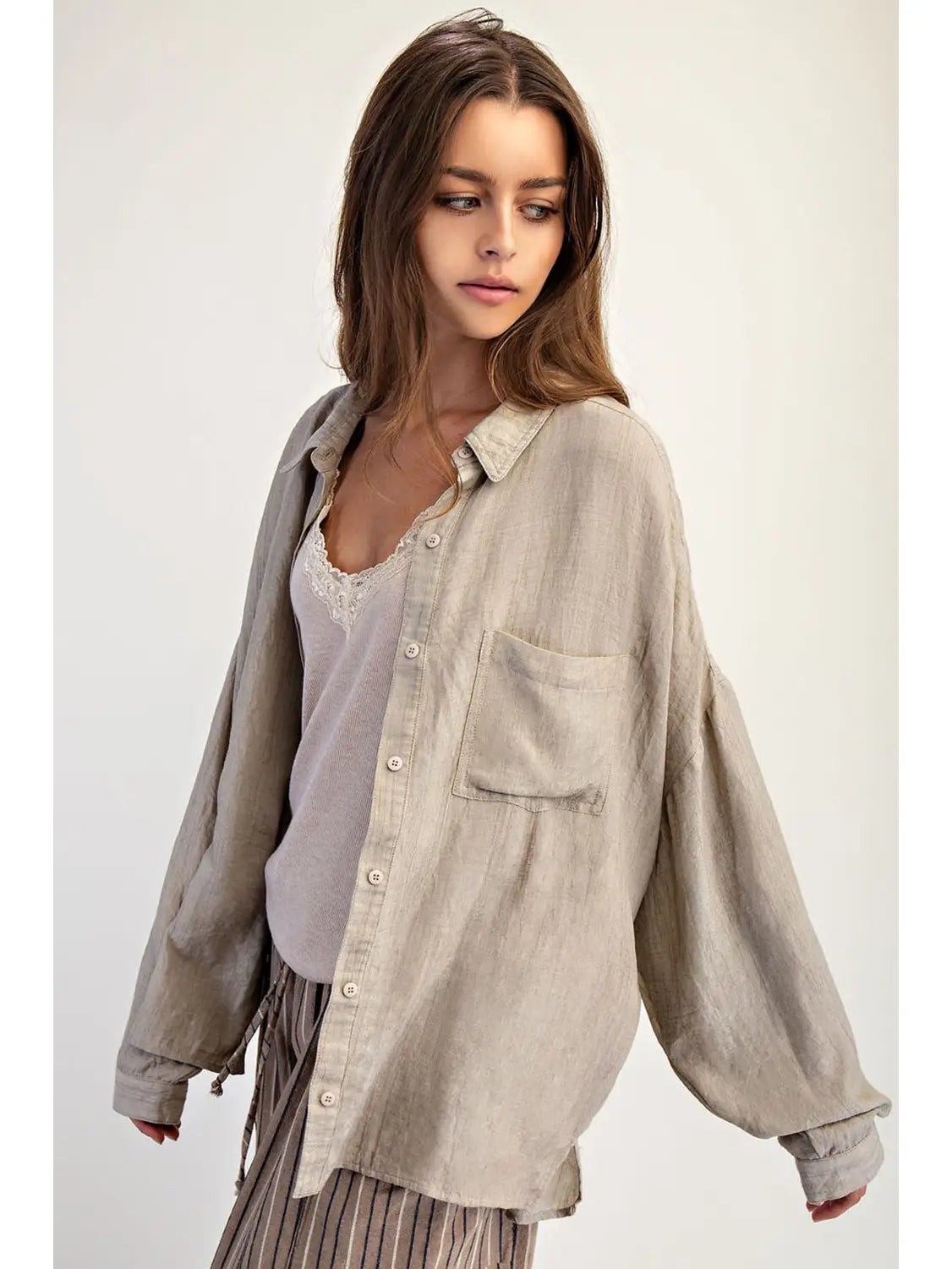 Natural Soft Linen Blend Shirt
