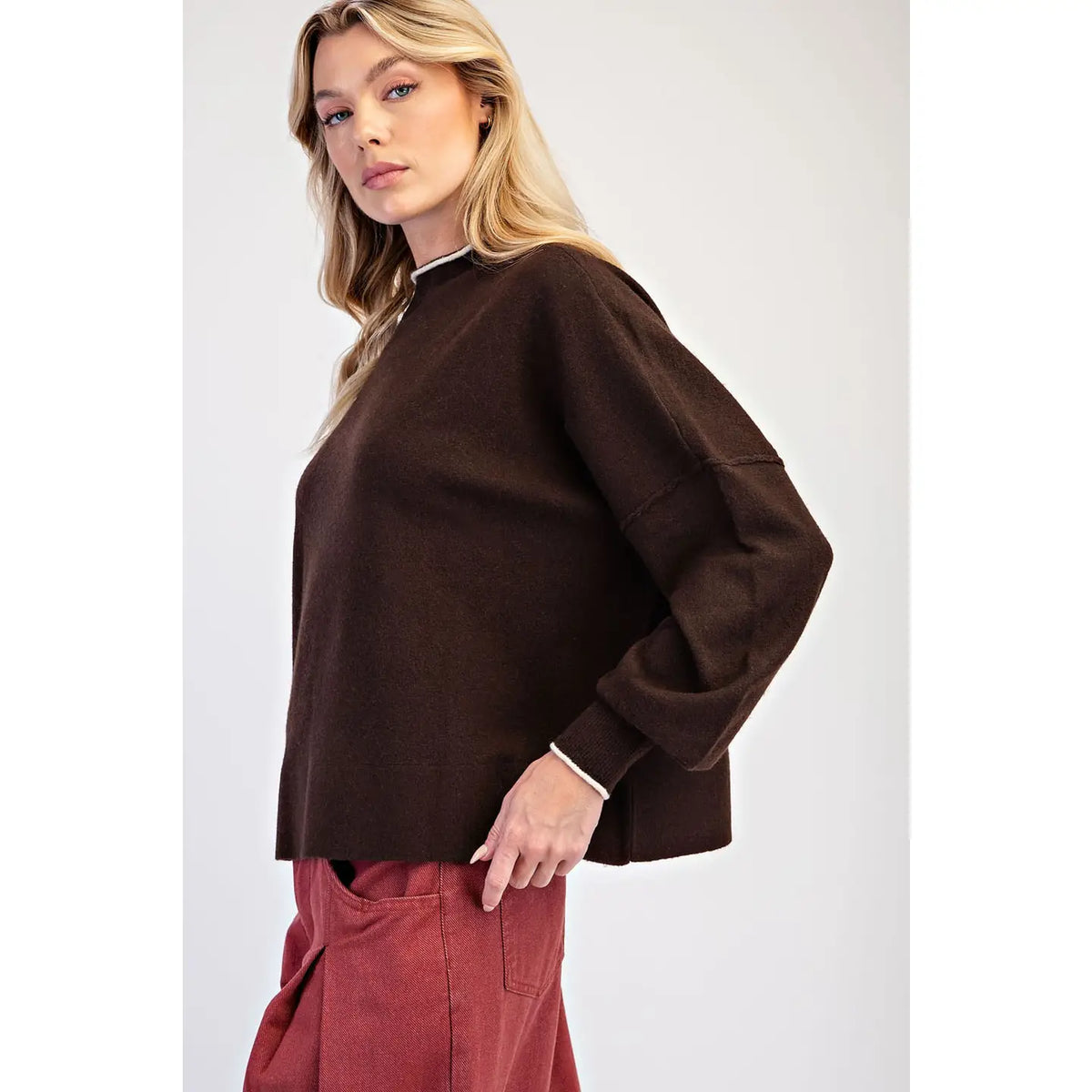 Brown Turtleneck Sweater
