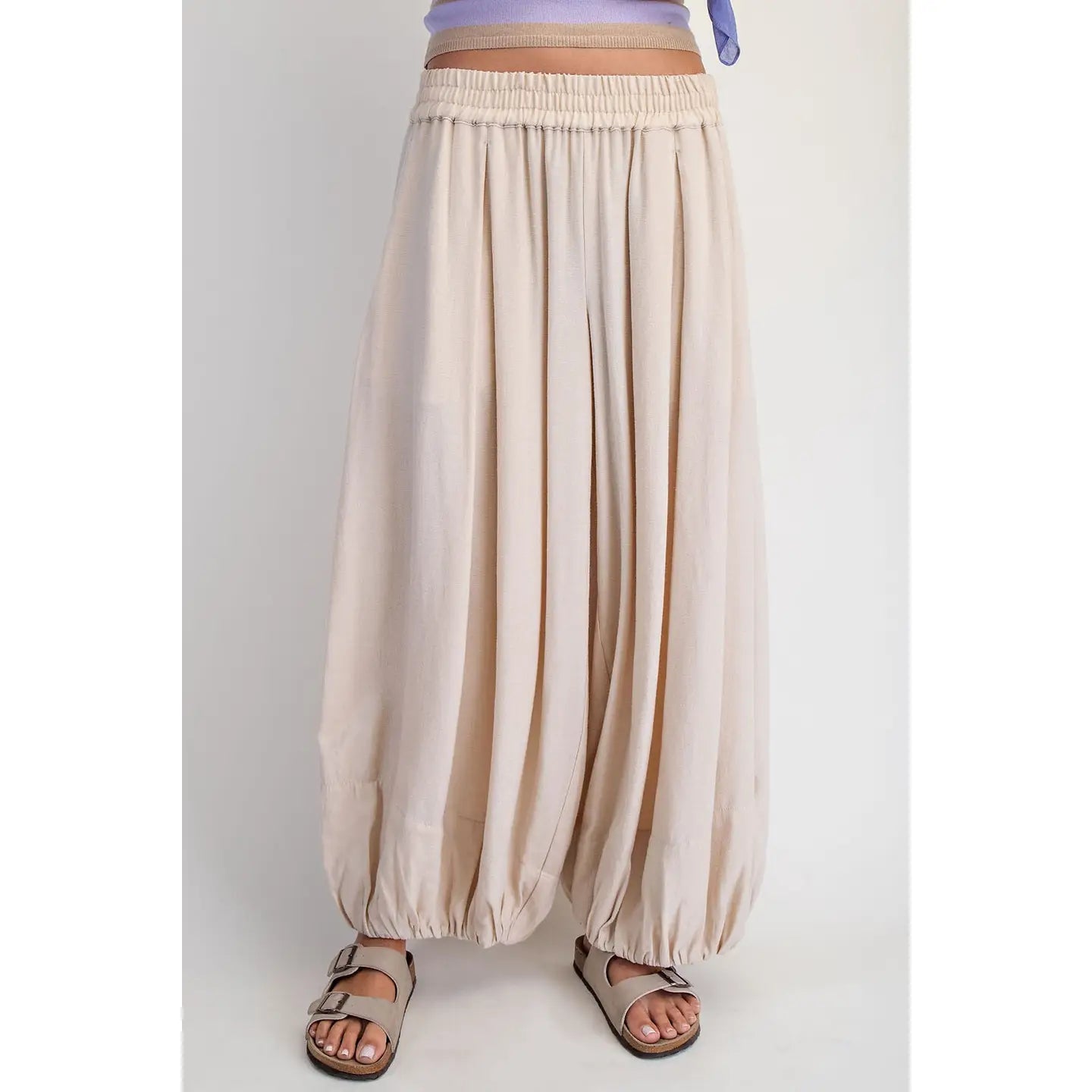 Natural Moonflower Balloon Pants