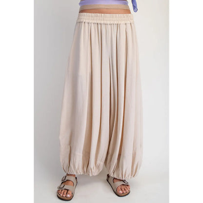 Natural Moonflower Balloon Pants