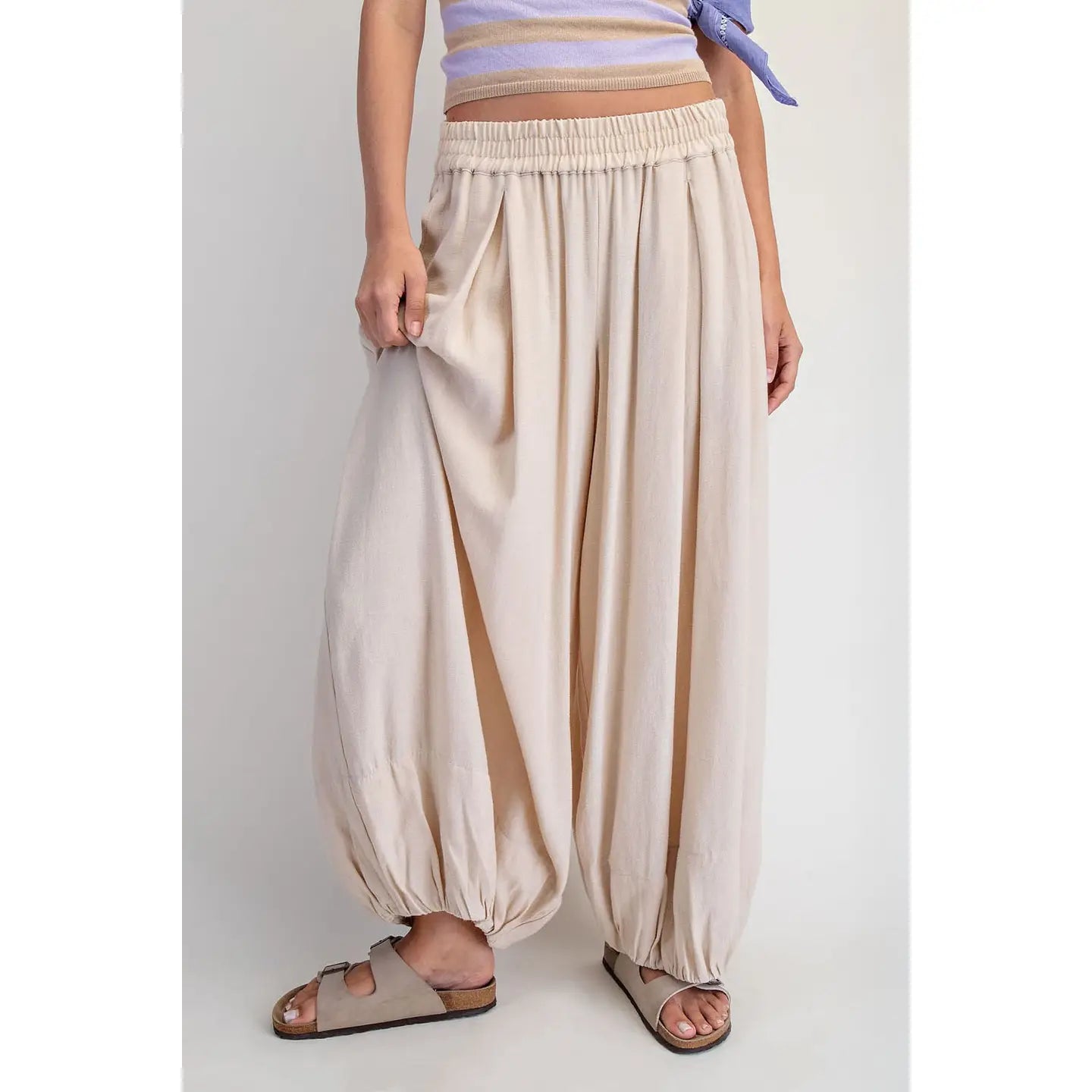Natural Moonflower Balloon Pants