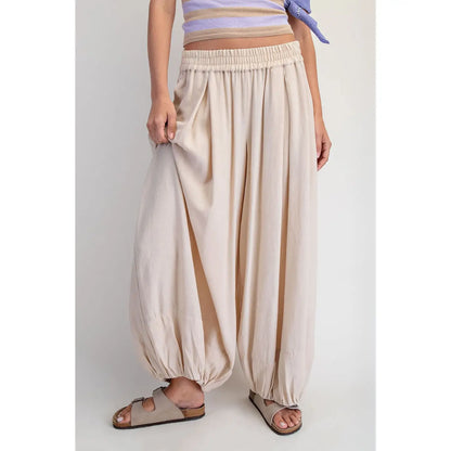 Natural Moonflower Balloon Pants