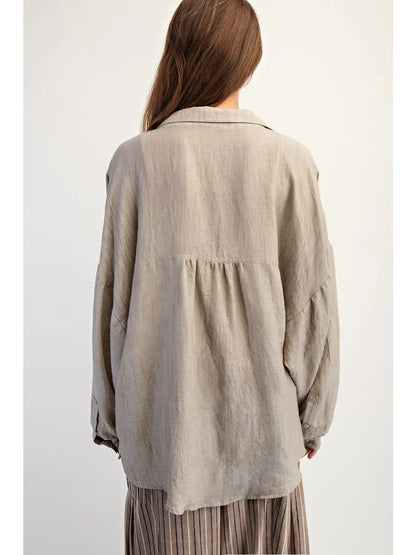 Natural Soft Linen Blend Shirt