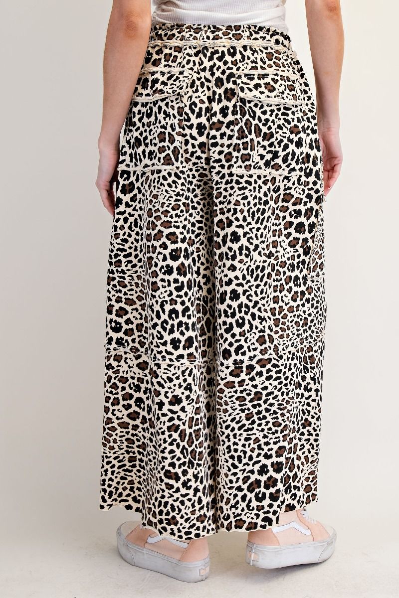 Easel Light Cheetah Print Cargo Pants