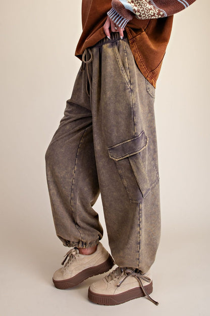 Easel Ash Navy Cargo Pants