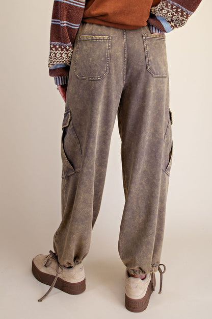 Easel Ash Navy Cargo Pants