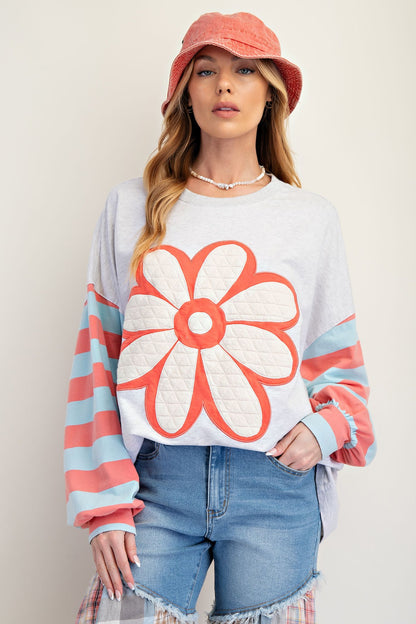 Easel Flower Patch Pullover