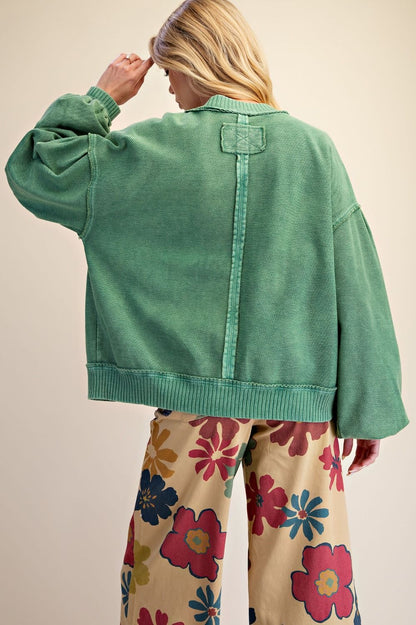 Easel Green Button Down Jacket