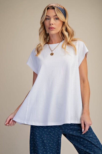 Easel White Cotton Top