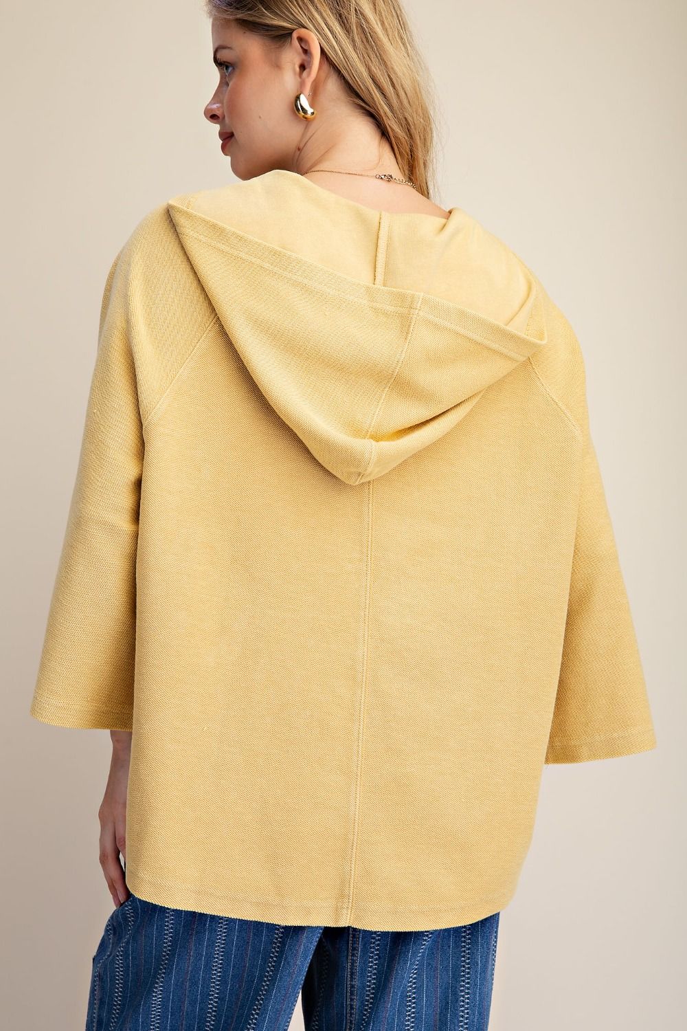 Easel Dijon Knit Hoodie Pullover