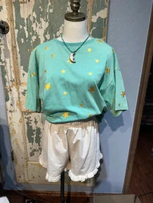 Gold Star Tee Teal