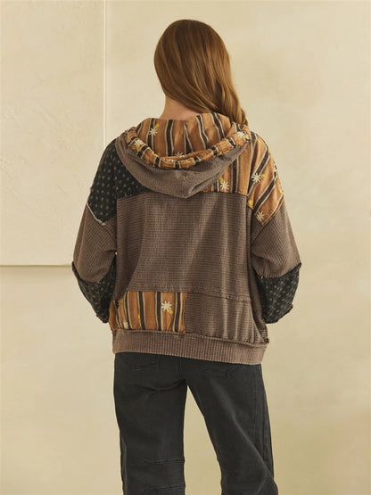 Oli & Hali Choco Quarter Zip Hoodie