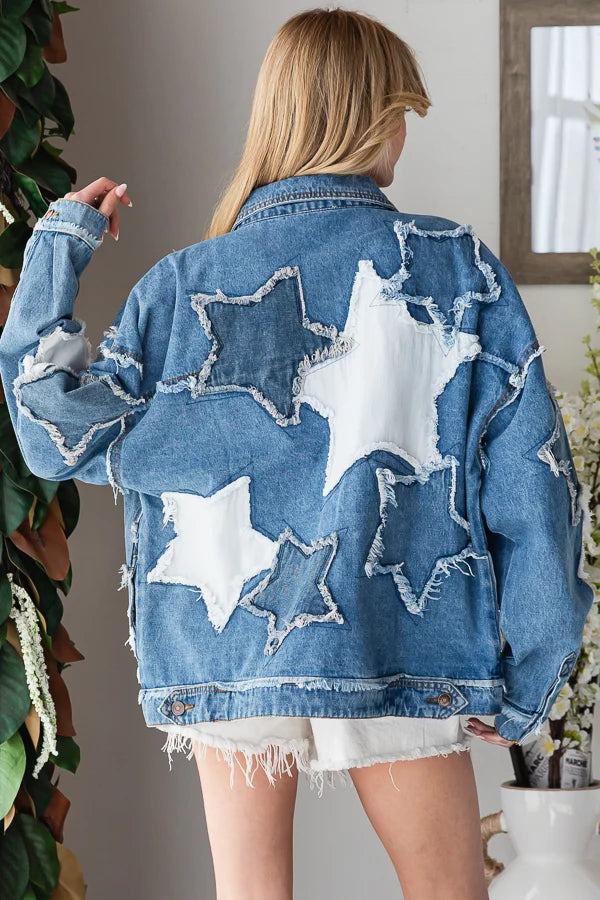 Oli & Hali Denim Star Patch Jacket