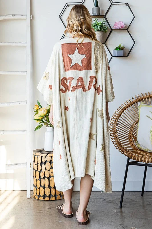 Oli & Hali Cream Super Star Duster Dress