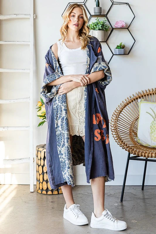 Oli & Hali Blue Super Star Duster Dress