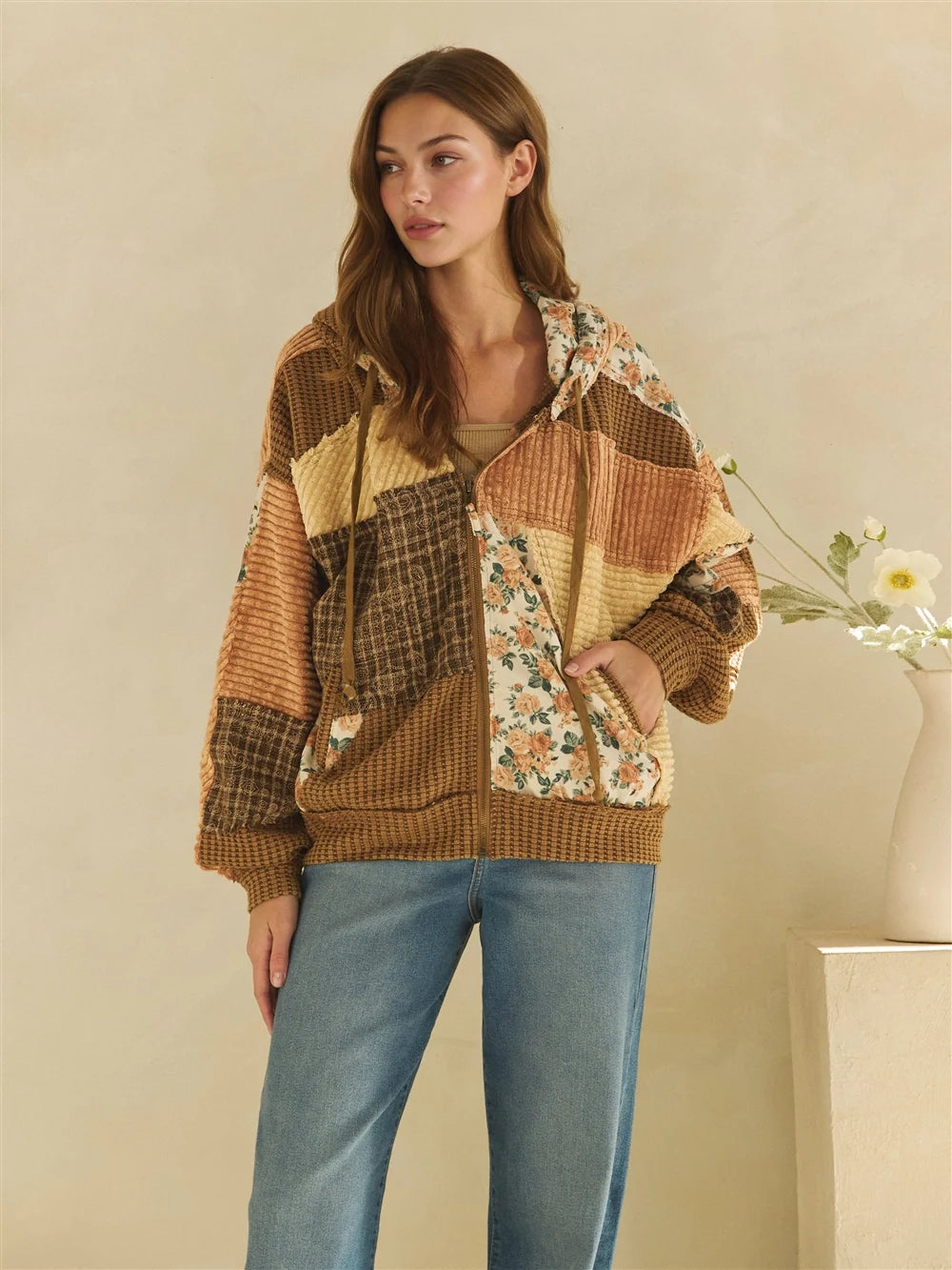 Oli & Hali Brown Patchwork Jacket