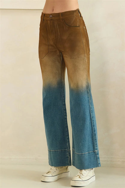 Oli & Hali Brown Ombre Denim Jeans