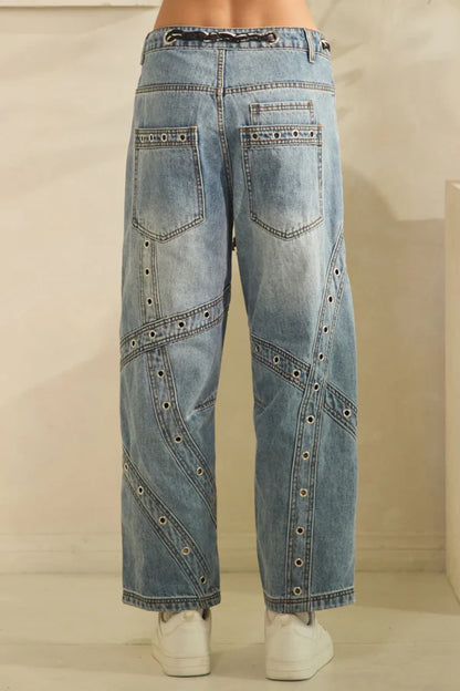Oli & Hali Grommet Barrel Jeans