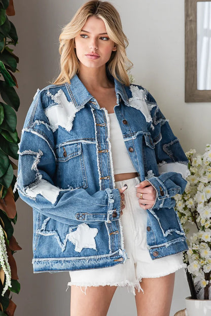 Oli & Hali Denim Star Patch Jacket