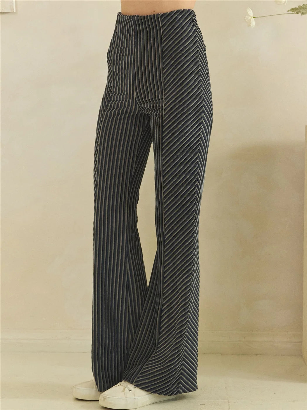 Oli & Hali Navy Flared Corduroy Pants