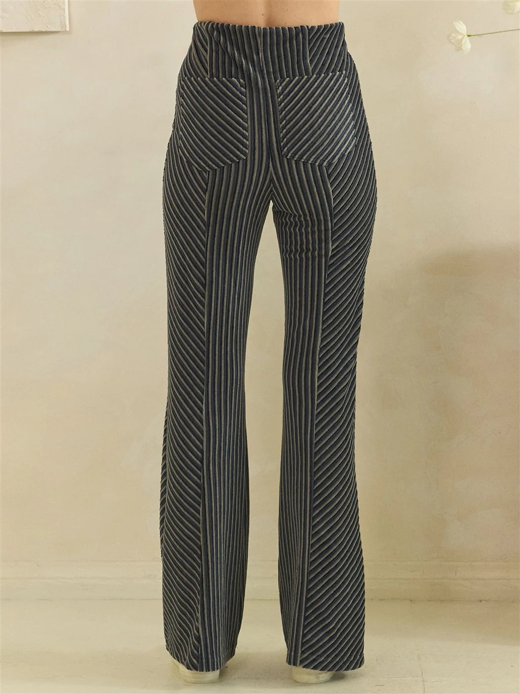 Oli & Hali Navy Flared Corduroy Pants